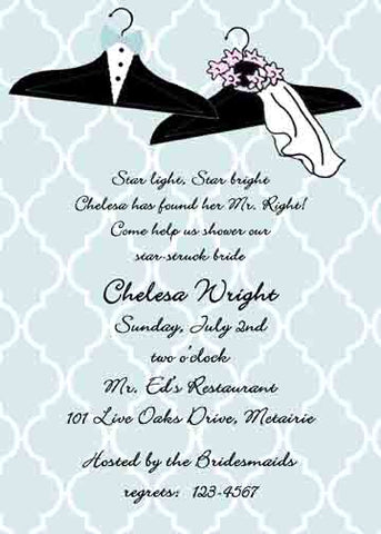 CLOTHES HANGERS CUSTOM INVITATION