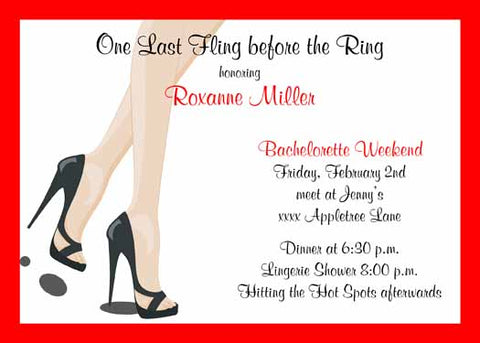 STEPPING OUT CUSTOM INVITATION