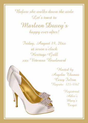 BRIDAL SHOES CUSTOM INVITATION