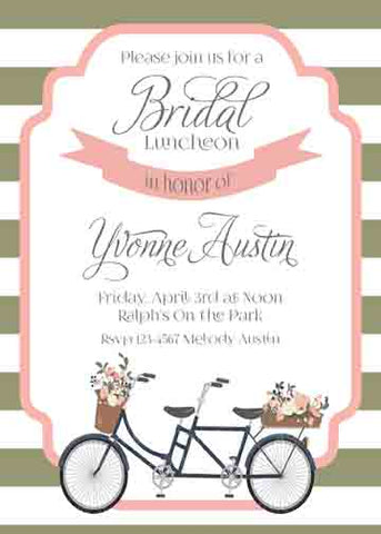 BIKE FOR 2 CUSTOM INVITATION