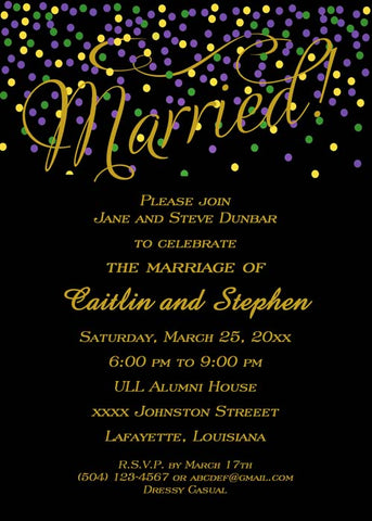 COLORFUL CONFETTI CUSTOM INVITATION