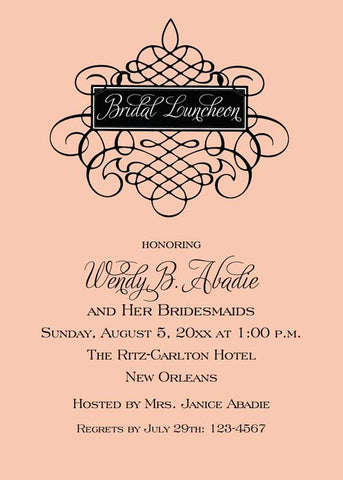 ORNATE DECORATIVE FRAME CUSTOM INVITATION