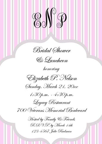 TRADITIONAL MONOGRAM CUSTOM INVITATION