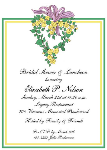 HEART-SHAPED FLORAL CUSTOM INVITATION