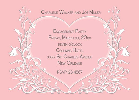FRILLY HEART CUSTOM INVITATION