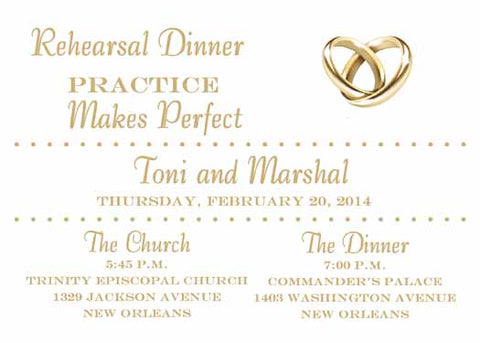 MODERN WEDDING RINGS CUSTOM INVITATION