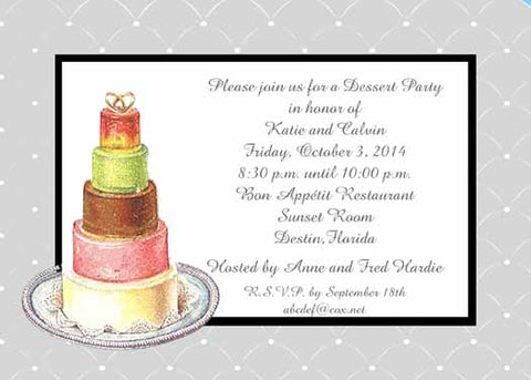 LAYERED CAKE CUSTOM INVITATION