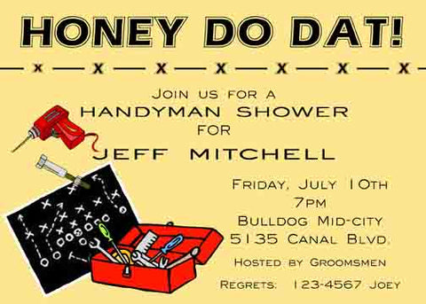 HONEY DO DAT CUSTOM INVITATION