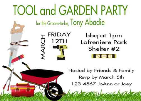 TOOL AND GARDEN CUSTOM INVITATION