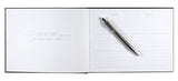 CUSTOMIZABLE BLACK LEATHER GUEST BOOK