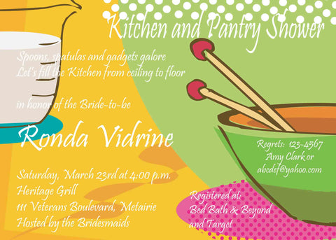 MIXING BOWL CUSTOM INVITATION