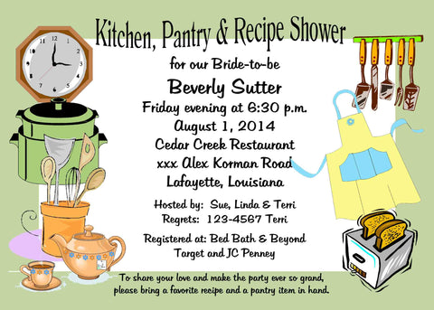 KITCHEN THINGS CUSTOM INVITATION