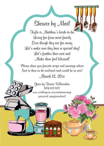 KITCHEN SHOWER CUSTOM INVITATION