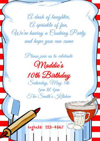 CHEF'S HAT CUSTOM INVITATION