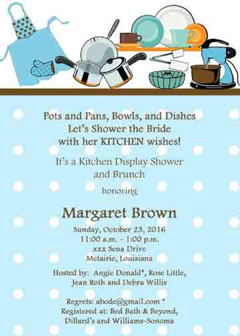 KITCHEN WISHES CUSTOM INVITATION