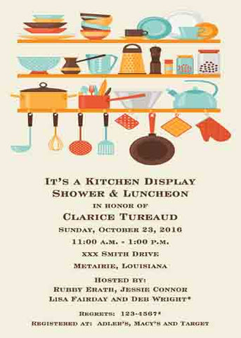 DISPLAY SHELF CUSTOM INVITATION