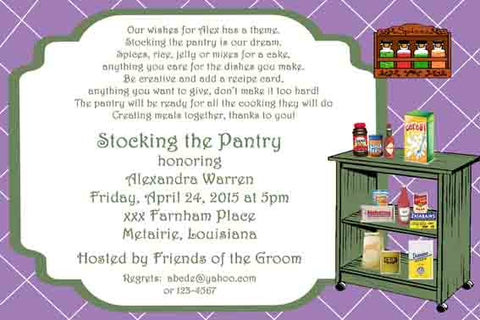 PANTRY CART CUSTOM INVITATION