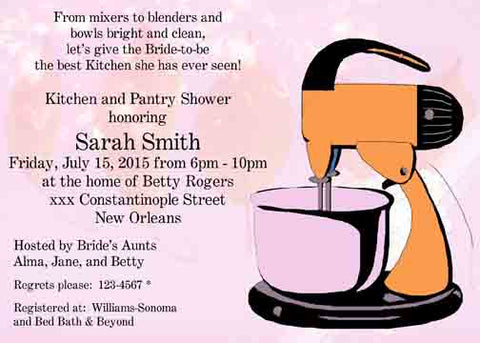 KITCHEN MIXER 2 CUSTOM INVITATION
