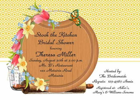 ROUND CUTTING BOARD CUSTOM INVITATION