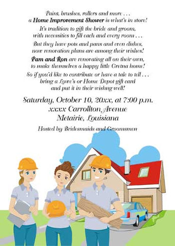 RENOVATIONS UNDERWAY CUSTOM INVITATION