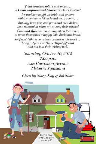 HOME IMPROVEMENTS CUSTOM INVITATION