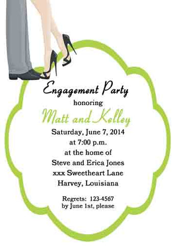 COUPLE'S FEET CUSTOM INVITATION