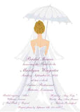 UMBRELLA BRIDE CUSTOM INVITATION