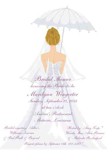 UMBRELLA BRIDE CUSTOM INVITATION