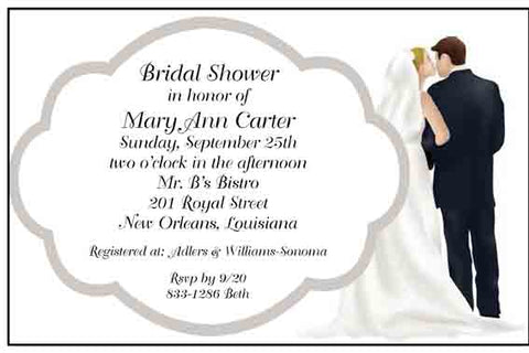 BRIDAL COUPLE CUSTOM INVITATION