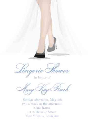 FEET AT HEMLINE CUSTOM INVITATION