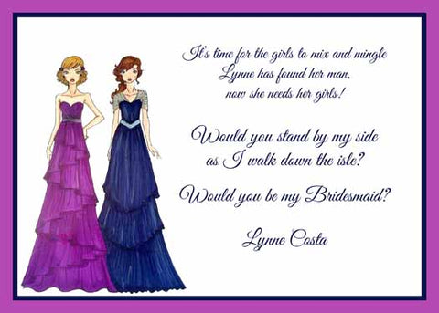BRIDESMAIDS CUSTOM INVITATION