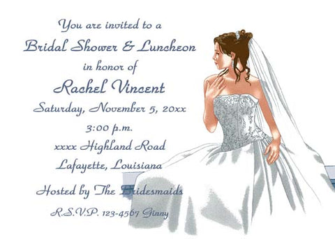 BRIDES ON BENCH CUSTOM INVITATION