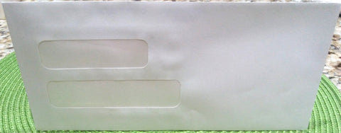 WHITE DOUBLE WINDOW ENVELOPES-50 COUNT