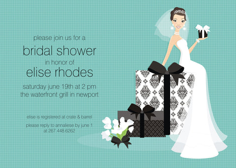 BRIDE ON GIFTS - BLANK STOCK INVITATION