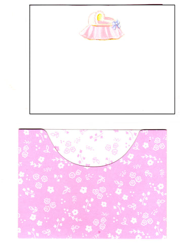 PINK BASSINET - BLANK INVITATION
