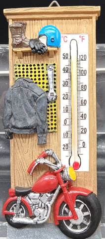 MOTORCYCLE THEMED THERMOMETER
