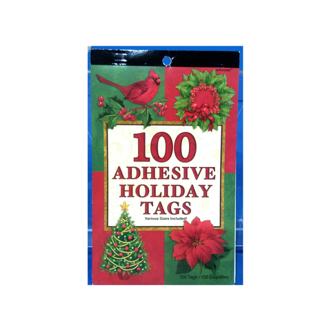 100 ADHESIVE HOLIDAY TAGS