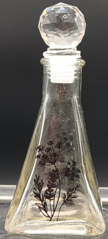 TRIANGLE GLASS BOTTLE WITH STOPPER