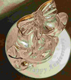GLASS ANNIVERSARY WEDDING BELLS FIGURINE