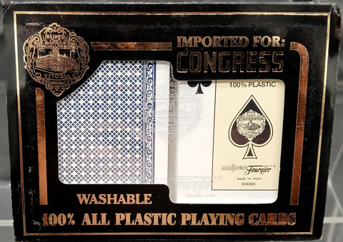 FOURNIER/CONGRESS 100% PLASTIC IMPORTED BRIDGE CARDS