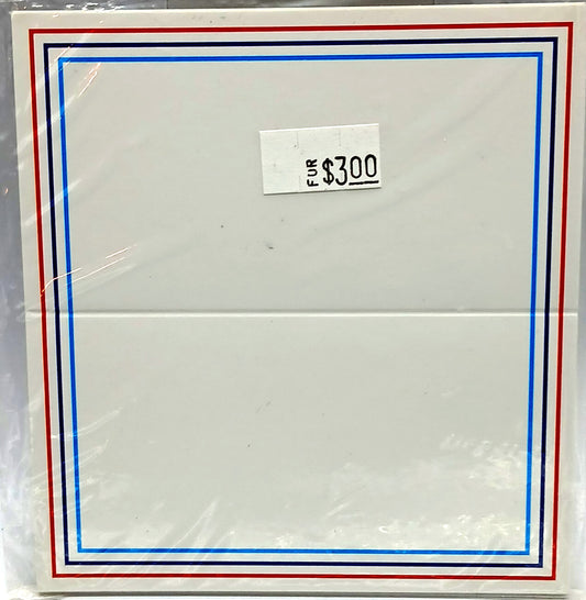 RED, NAVY AND LIGHT BLUE BORDERS PLACE CARDS