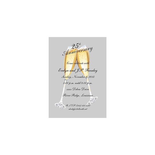 25TH ANNIVERSARY MOTIF CUSTOM INVITATION