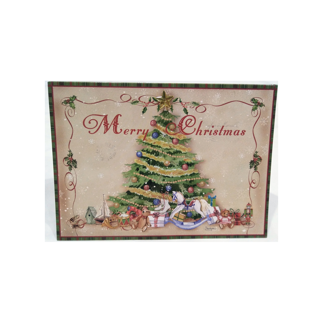3D TRADITIONAL CHRISTMAS TREE BOXED GREETING CARDS