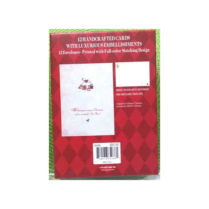 3D TRADITIONAL CHRISTMAS TREE BOXED GREETING CARDS