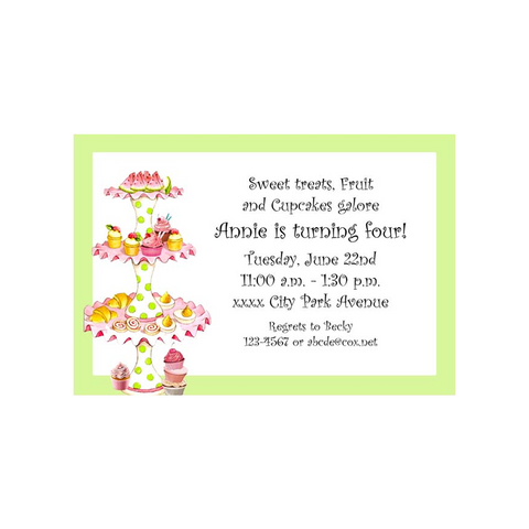3 TIERED DESSERT PLATE CUSTOM INVITATION