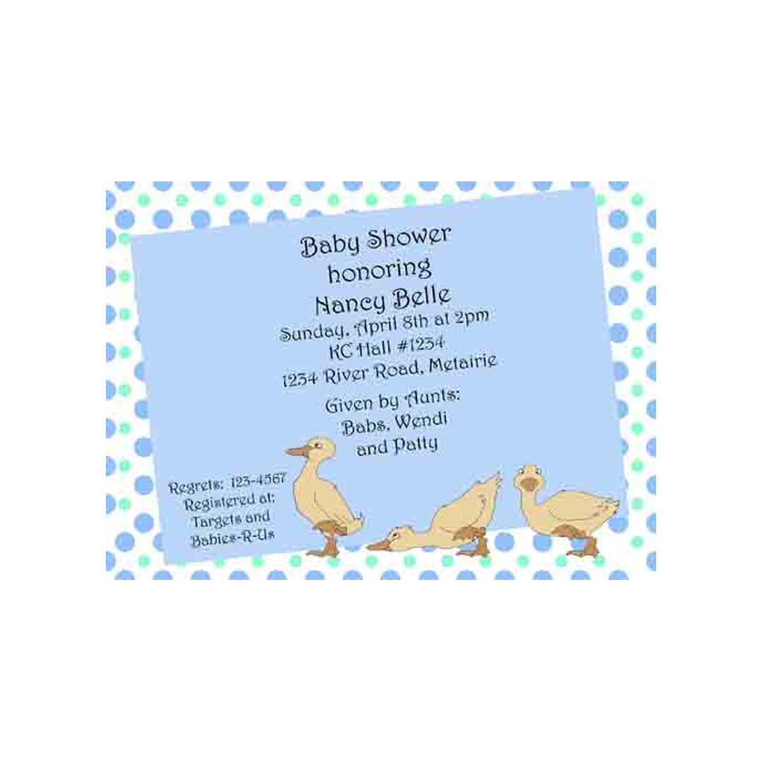3 AWKWARD DUCKS CUSTOM INVITATION