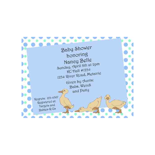 3 AWKWARD DUCKS CUSTOM INVITATION