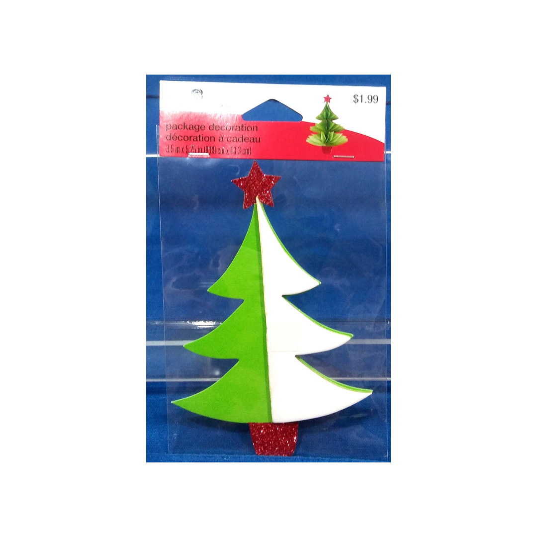 3 D CHRISTMAS TREE PACKAGE DECORATION