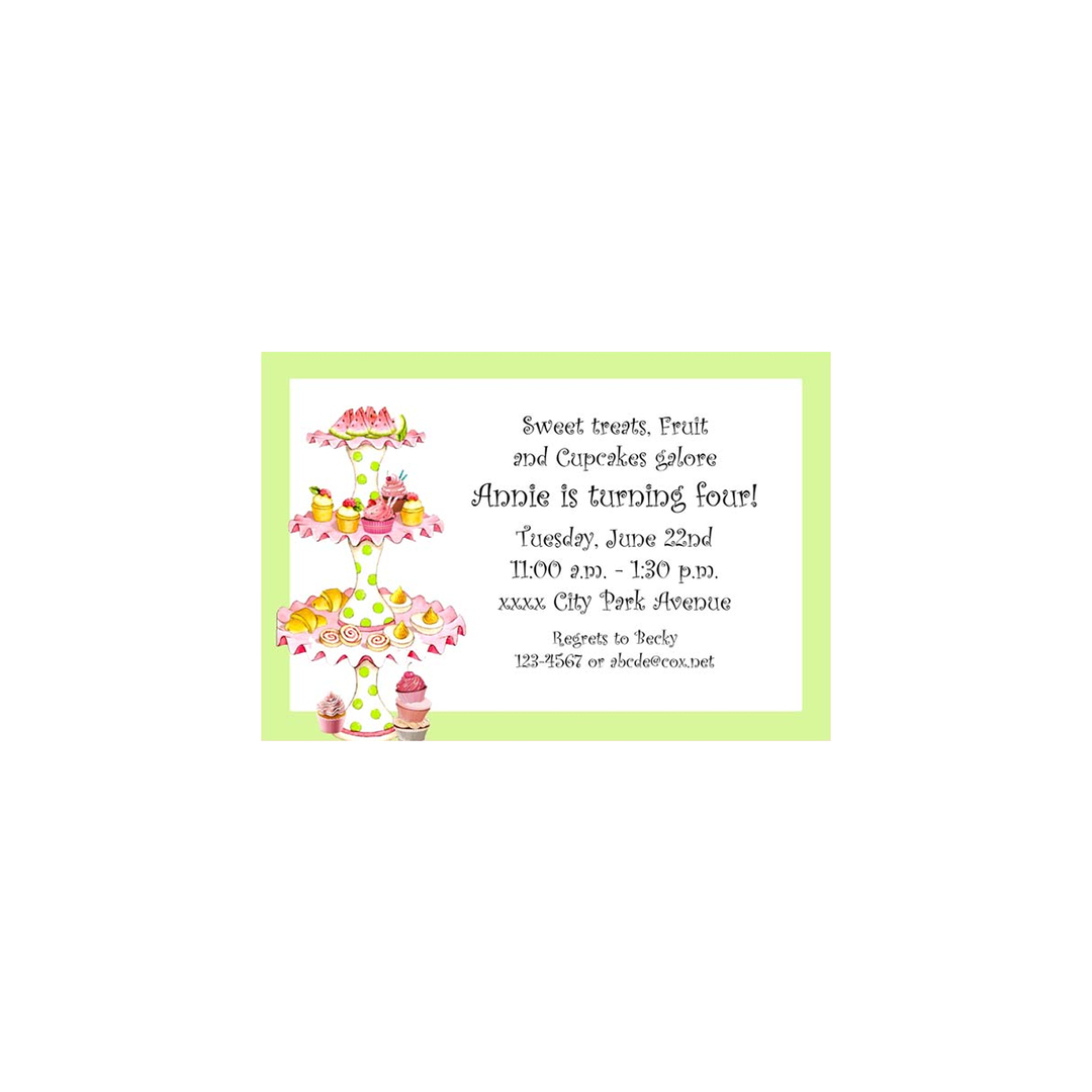 3 TIERED DESSERT PLATE CUSTOM INVITATION