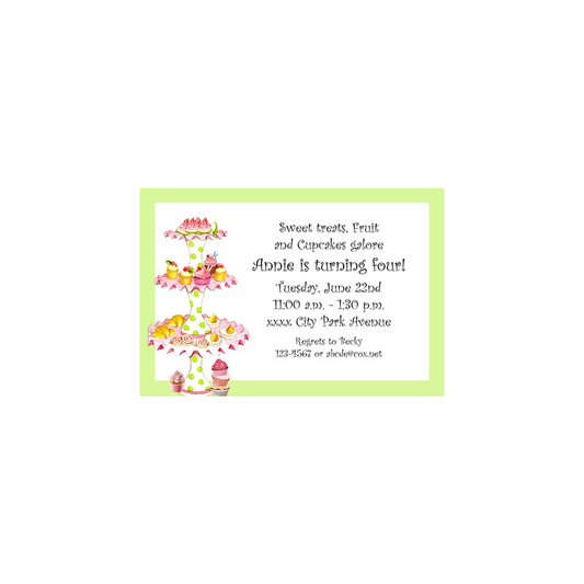 3 TIERED DESSERT PLATE CUSTOM INVITATION